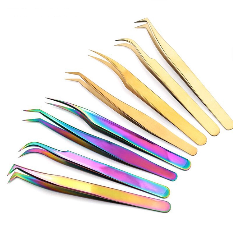 Hot Professional Volume 5D Mega Volume Lash Diamond Print Eyelash Tweezers