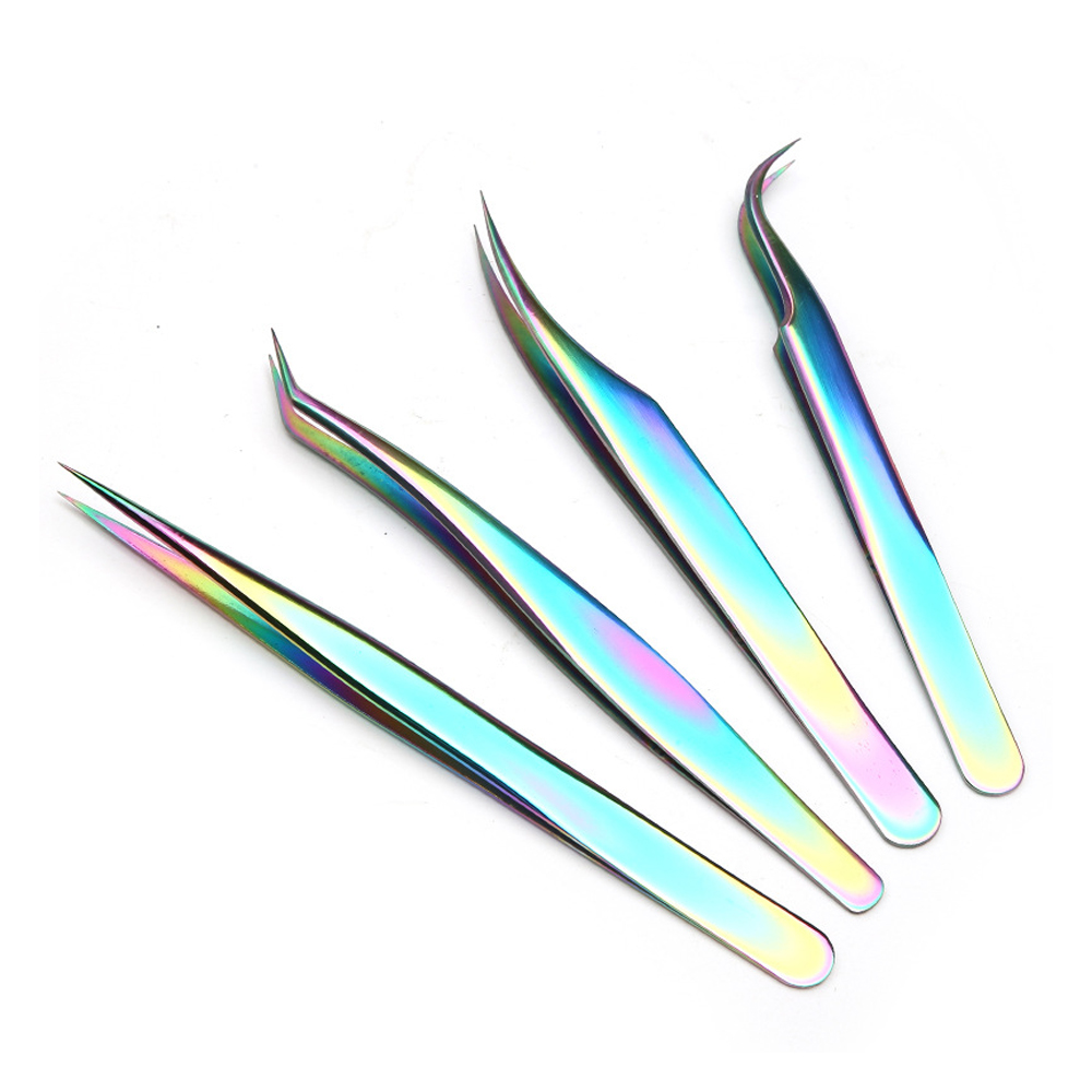 Hot Selling Curved Tweezers 30 Degree Tip tweezers Volume golden eyelash extension tweezers