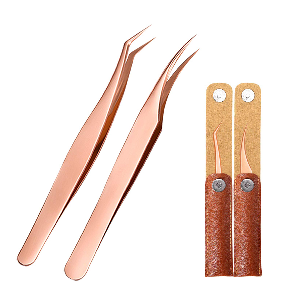 Cheapest Factory wholesale price custom white eyelash tweezers bulk eyelash tweezers